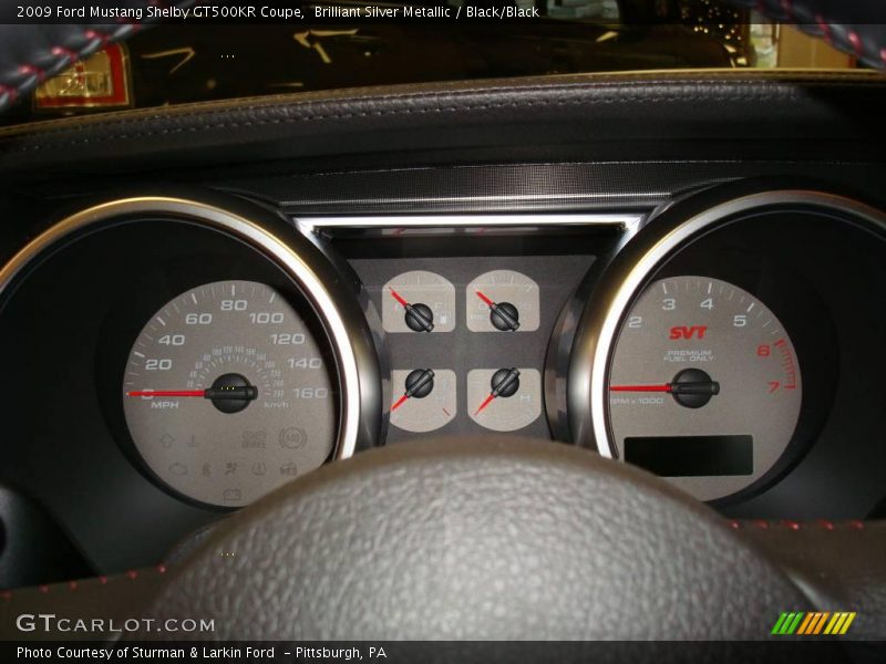 Brilliant Silver Metallic / Black/Black 2009 Ford Mustang Shelby GT500KR Coupe