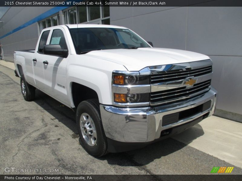 Summit White / Jet Black/Dark Ash 2015 Chevrolet Silverado 2500HD WT Double Cab 4x4