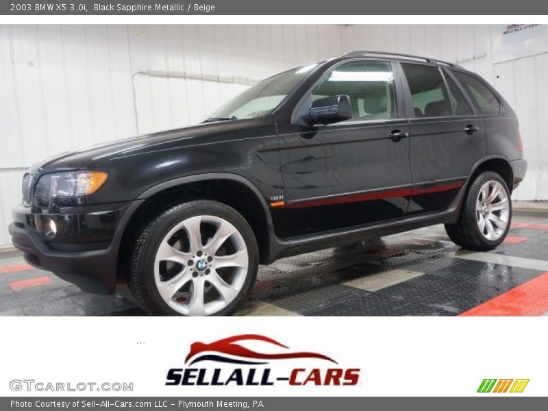 Black Sapphire Metallic / Beige 2003 BMW X5 3.0i