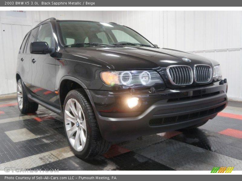 Black Sapphire Metallic / Beige 2003 BMW X5 3.0i