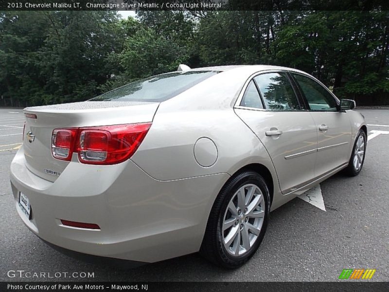Champagne Silver Metallic / Cocoa/Light Neutral 2013 Chevrolet Malibu LT