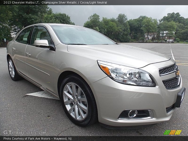 Champagne Silver Metallic / Cocoa/Light Neutral 2013 Chevrolet Malibu LT