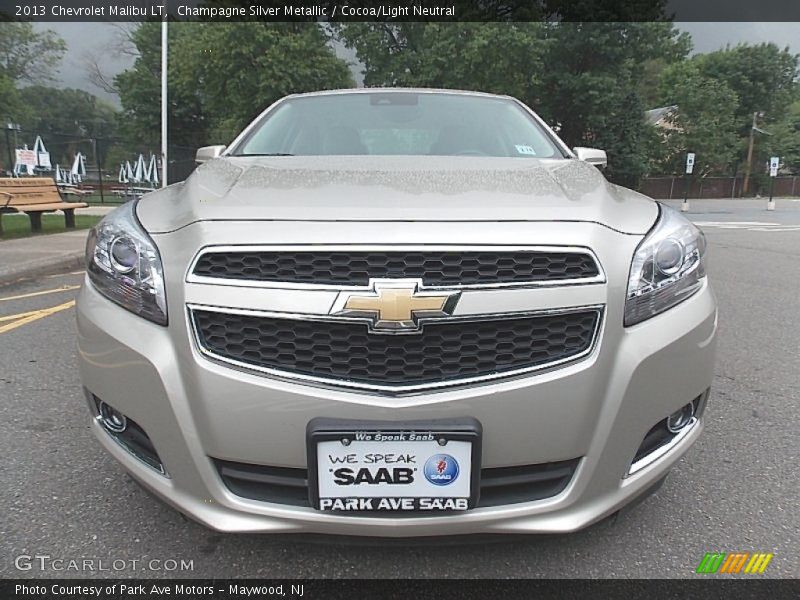 Champagne Silver Metallic / Cocoa/Light Neutral 2013 Chevrolet Malibu LT