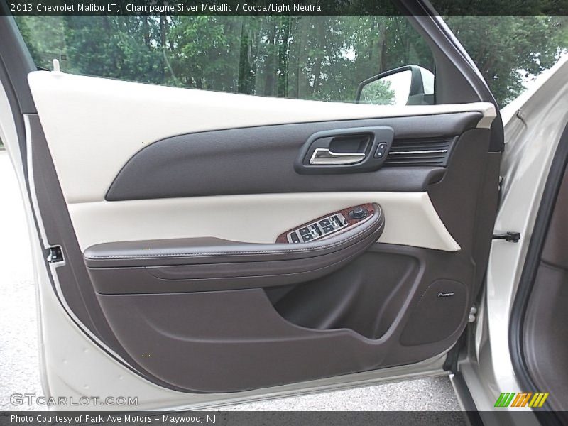 Champagne Silver Metallic / Cocoa/Light Neutral 2013 Chevrolet Malibu LT