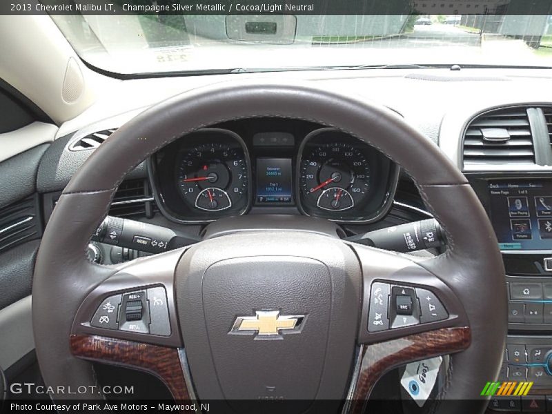 Champagne Silver Metallic / Cocoa/Light Neutral 2013 Chevrolet Malibu LT
