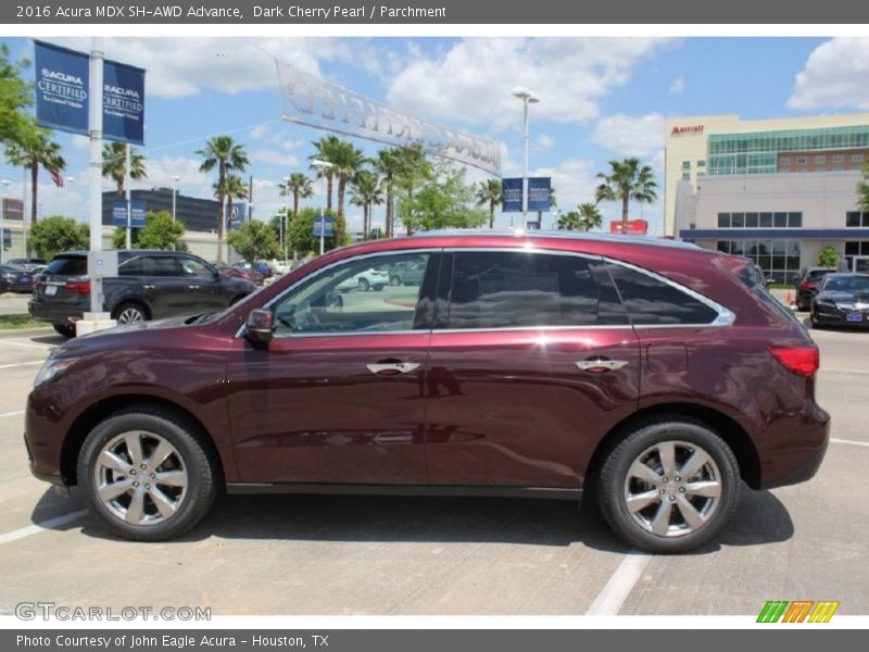 Dark Cherry Pearl / Parchment 2016 Acura MDX SH-AWD Advance