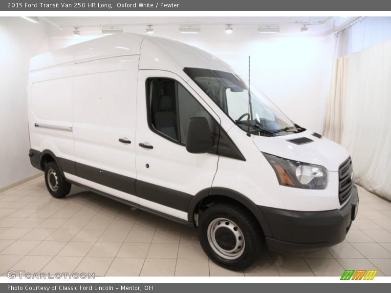 Oxford White / Pewter 2015 Ford Transit Van 250 HR Long