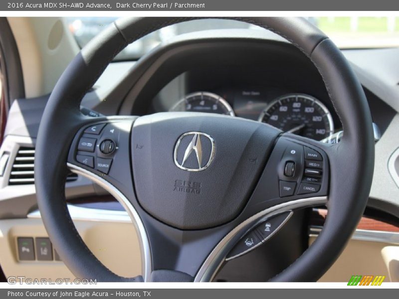 Dark Cherry Pearl / Parchment 2016 Acura MDX SH-AWD Advance