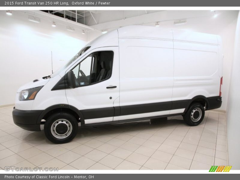 Oxford White / Pewter 2015 Ford Transit Van 250 HR Long