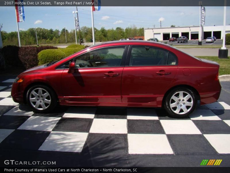 Tango Red Pearl / Ivory 2007 Honda Civic LX Sedan