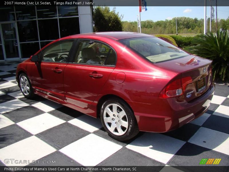 Tango Red Pearl / Ivory 2007 Honda Civic LX Sedan