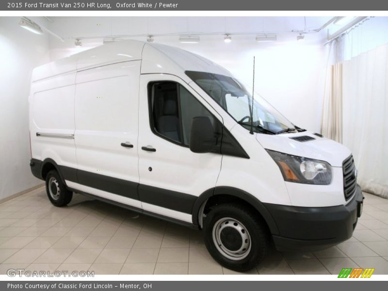 Oxford White / Pewter 2015 Ford Transit Van 250 HR Long