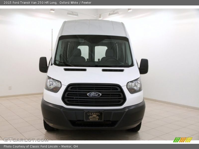 Oxford White / Pewter 2015 Ford Transit Van 250 HR Long