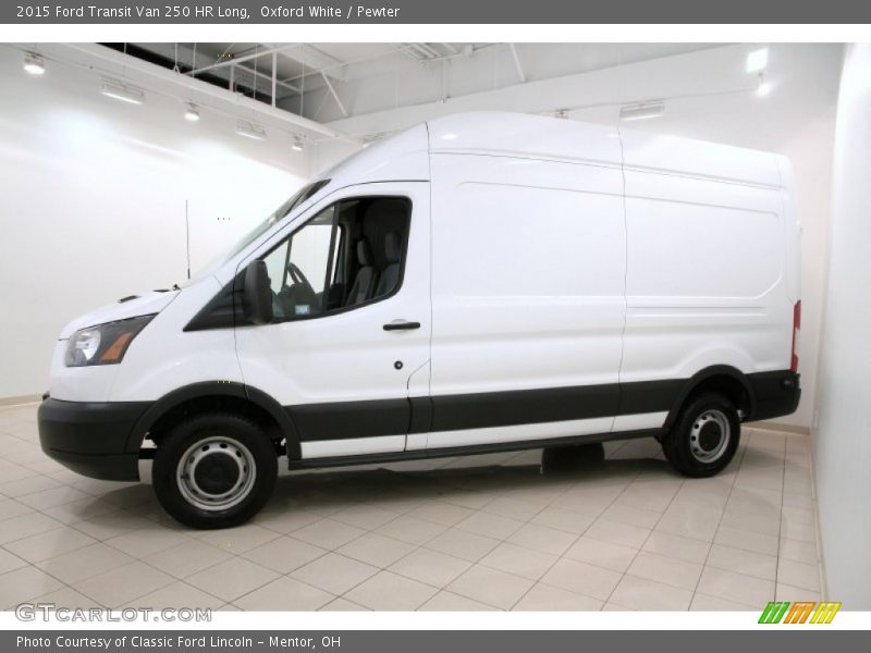 Oxford White / Pewter 2015 Ford Transit Van 250 HR Long