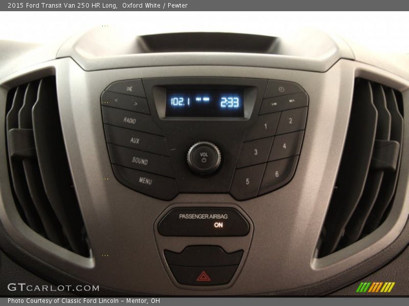 Oxford White / Pewter 2015 Ford Transit Van 250 HR Long