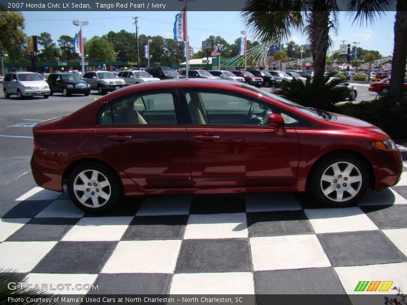 Tango Red Pearl / Ivory 2007 Honda Civic LX Sedan