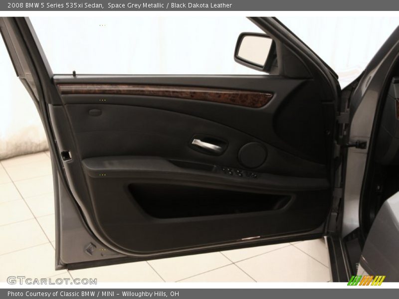 Space Grey Metallic / Black Dakota Leather 2008 BMW 5 Series 535xi Sedan
