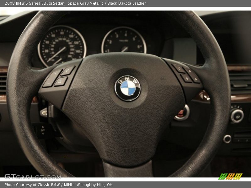 Space Grey Metallic / Black Dakota Leather 2008 BMW 5 Series 535xi Sedan