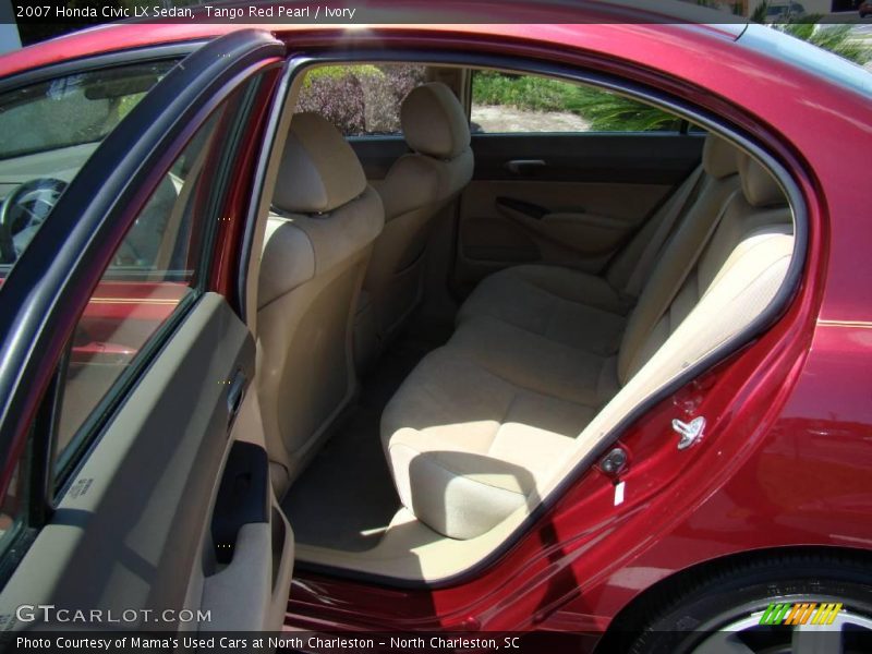 Tango Red Pearl / Ivory 2007 Honda Civic LX Sedan