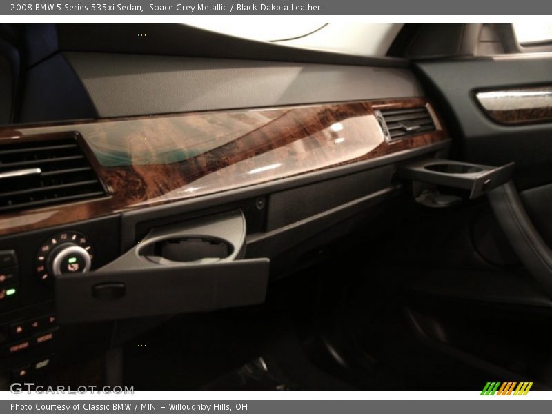 Space Grey Metallic / Black Dakota Leather 2008 BMW 5 Series 535xi Sedan