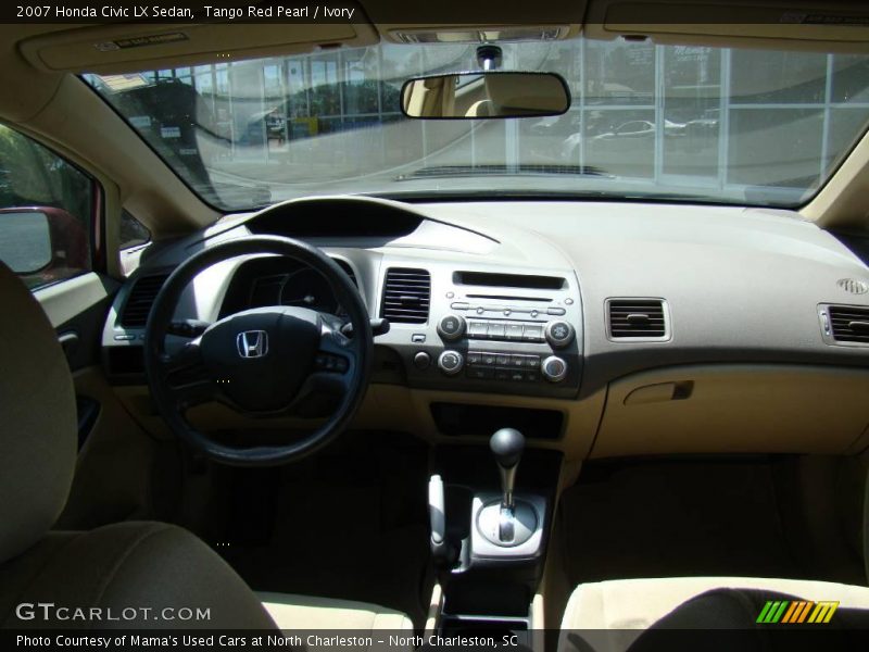 Tango Red Pearl / Ivory 2007 Honda Civic LX Sedan
