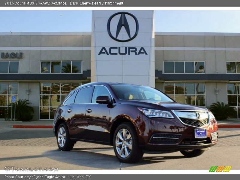 Dark Cherry Pearl / Parchment 2016 Acura MDX SH-AWD Advance