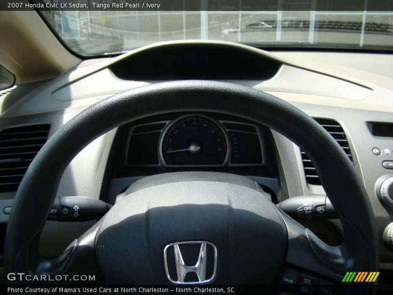 Tango Red Pearl / Ivory 2007 Honda Civic LX Sedan
