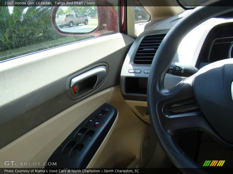 Tango Red Pearl / Ivory 2007 Honda Civic LX Sedan