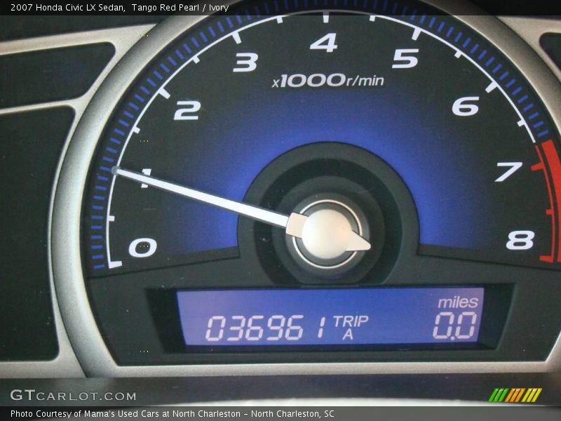 Tango Red Pearl / Ivory 2007 Honda Civic LX Sedan