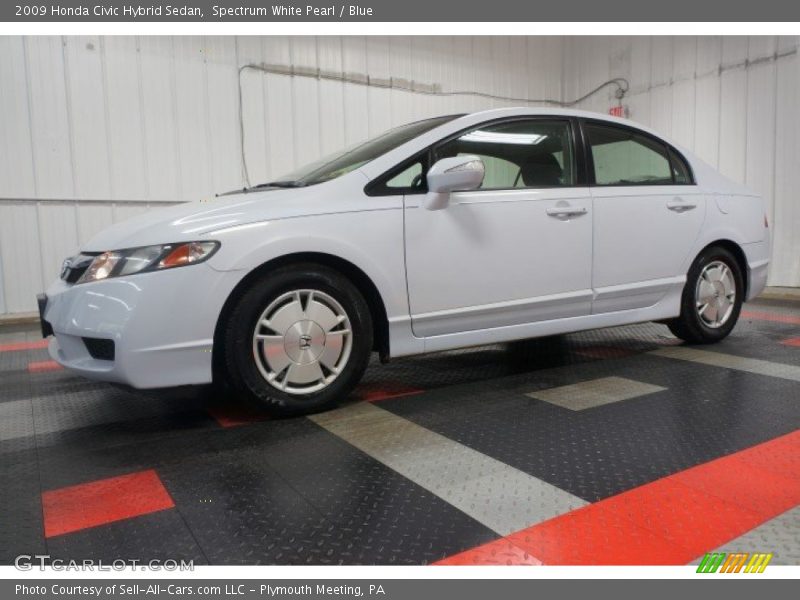 Spectrum White Pearl / Blue 2009 Honda Civic Hybrid Sedan