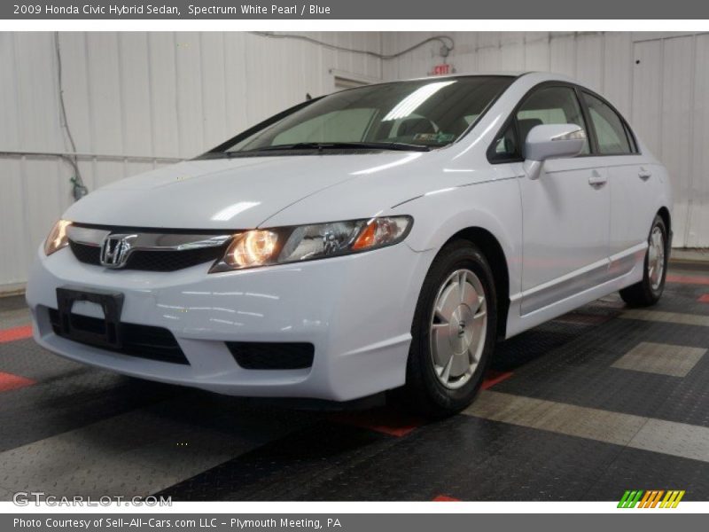 Spectrum White Pearl / Blue 2009 Honda Civic Hybrid Sedan