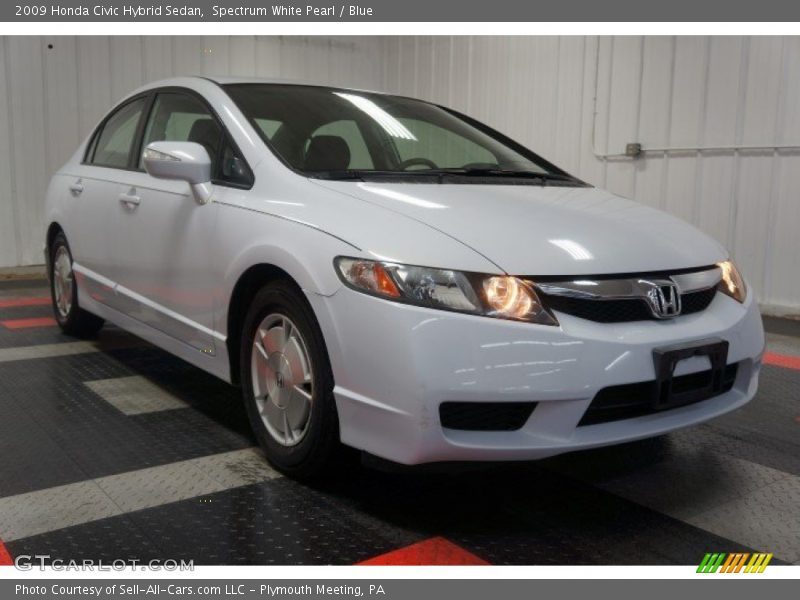 Spectrum White Pearl / Blue 2009 Honda Civic Hybrid Sedan