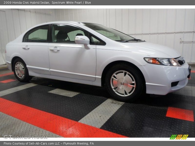 Spectrum White Pearl / Blue 2009 Honda Civic Hybrid Sedan