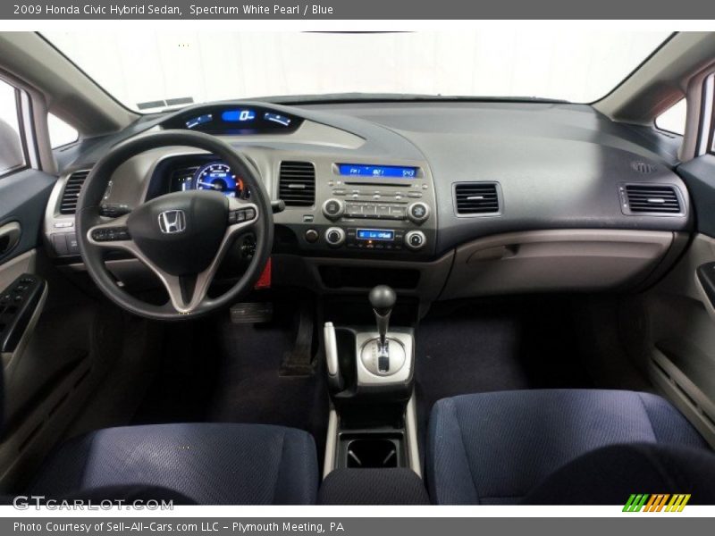Spectrum White Pearl / Blue 2009 Honda Civic Hybrid Sedan