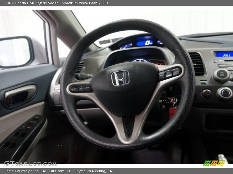 Spectrum White Pearl / Blue 2009 Honda Civic Hybrid Sedan
