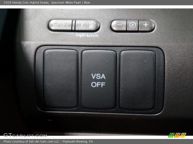 Spectrum White Pearl / Blue 2009 Honda Civic Hybrid Sedan