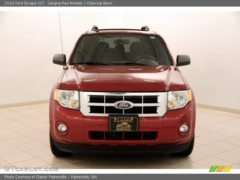 Sangria Red Metallic / Charcoal Black 2010 Ford Escape XLT