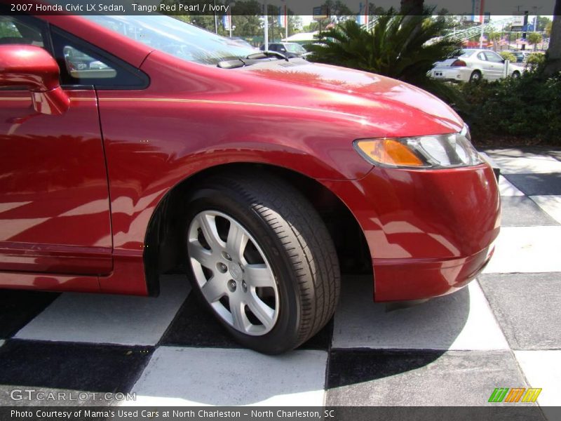 Tango Red Pearl / Ivory 2007 Honda Civic LX Sedan