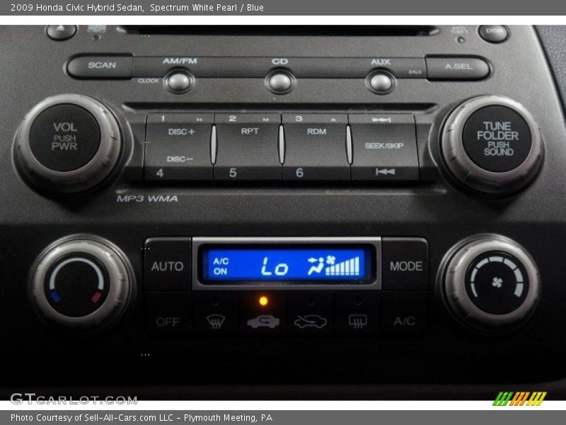 Spectrum White Pearl / Blue 2009 Honda Civic Hybrid Sedan