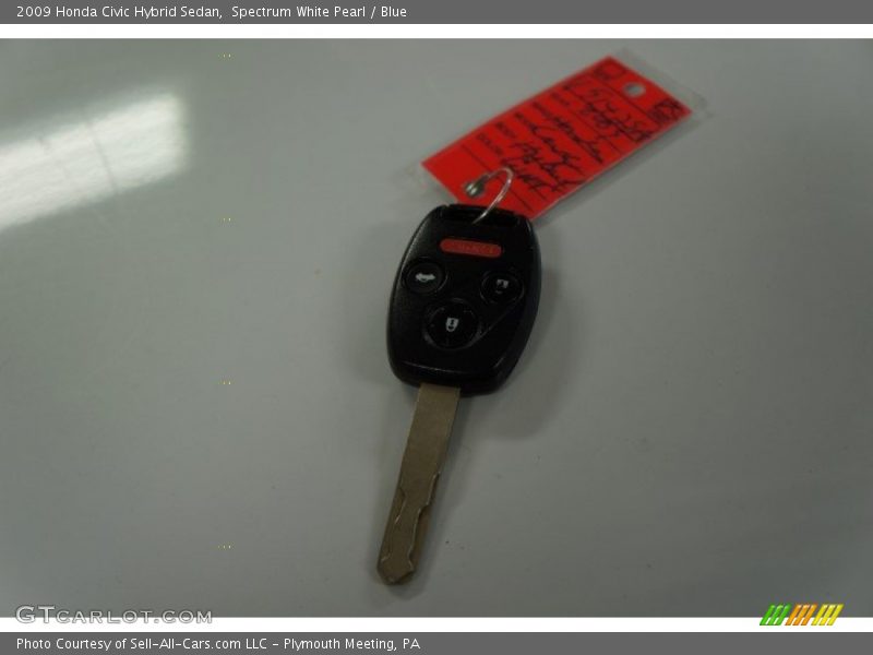 Spectrum White Pearl / Blue 2009 Honda Civic Hybrid Sedan