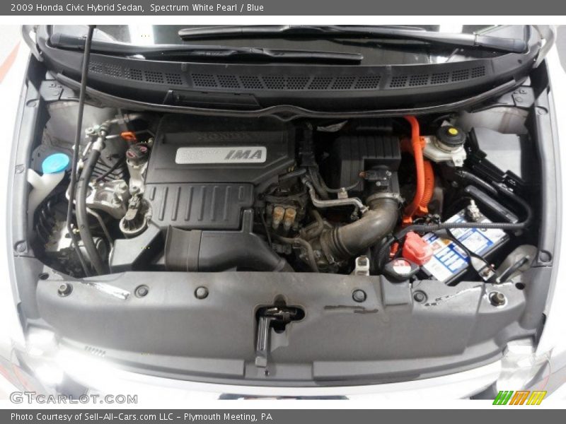 Spectrum White Pearl / Blue 2009 Honda Civic Hybrid Sedan