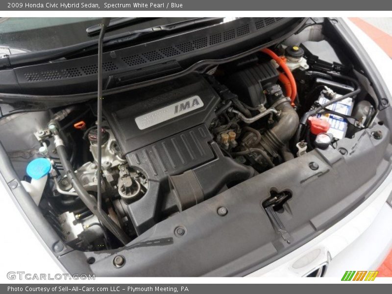 Spectrum White Pearl / Blue 2009 Honda Civic Hybrid Sedan