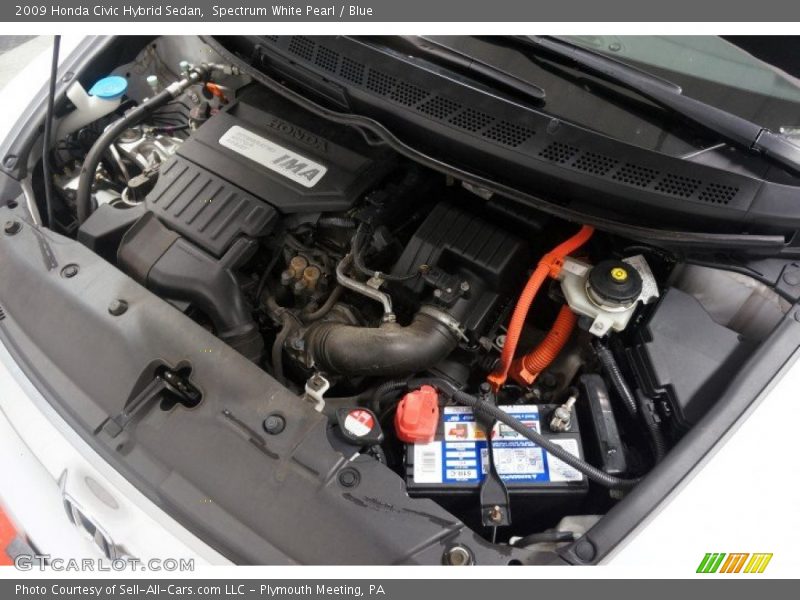 Spectrum White Pearl / Blue 2009 Honda Civic Hybrid Sedan