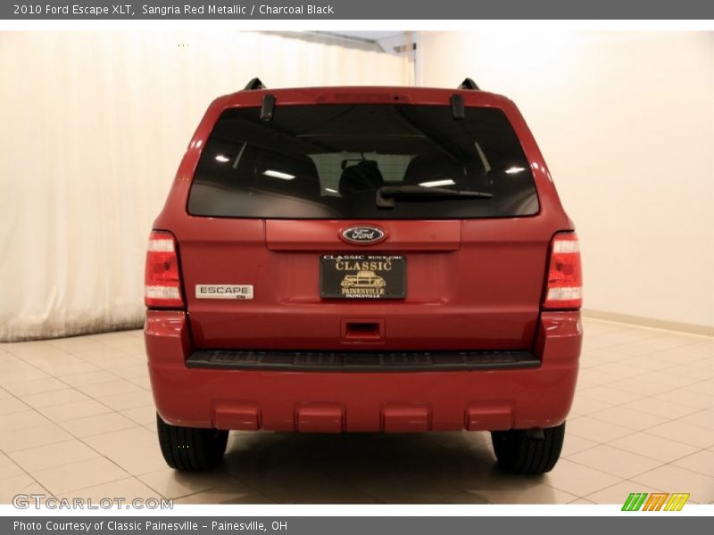 Sangria Red Metallic / Charcoal Black 2010 Ford Escape XLT
