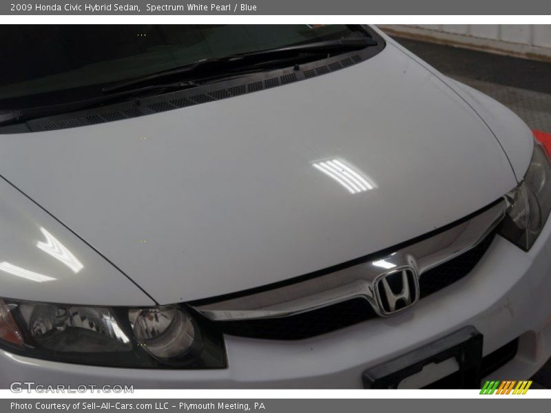 Spectrum White Pearl / Blue 2009 Honda Civic Hybrid Sedan