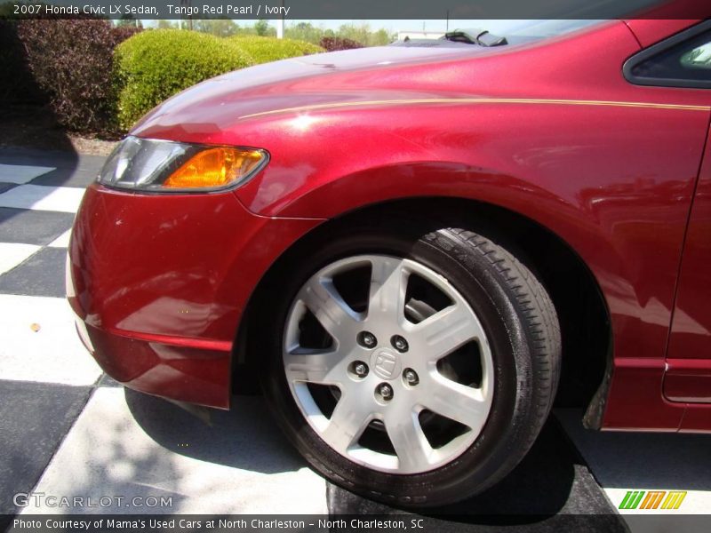 Tango Red Pearl / Ivory 2007 Honda Civic LX Sedan