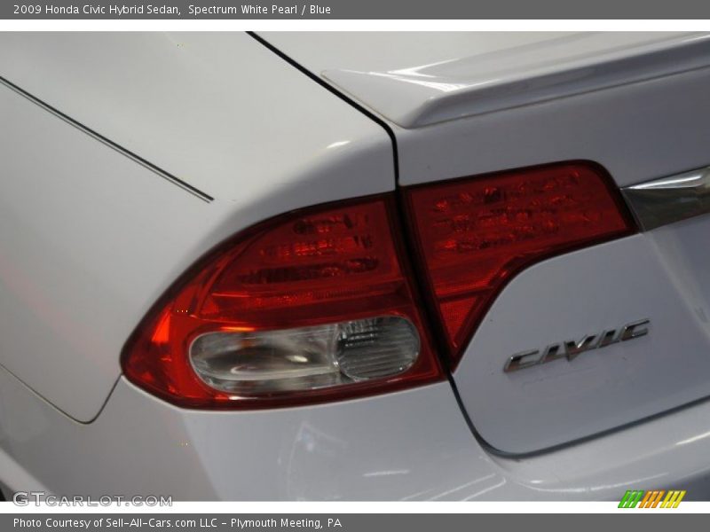 Spectrum White Pearl / Blue 2009 Honda Civic Hybrid Sedan