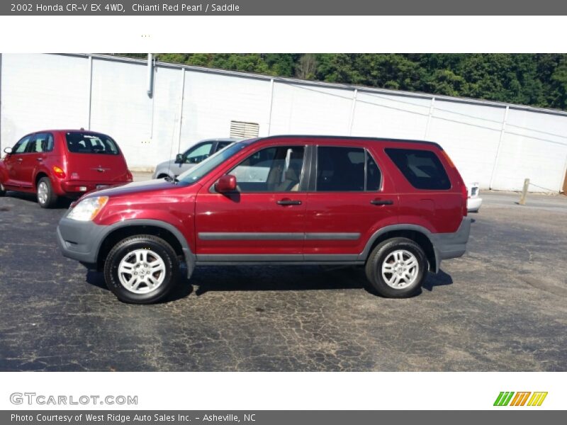 Chianti Red Pearl / Saddle 2002 Honda CR-V EX 4WD