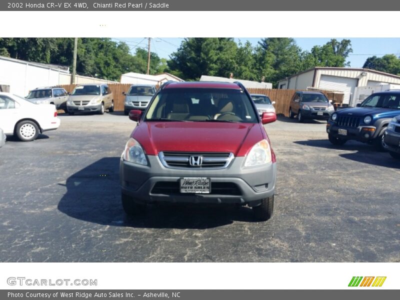 Chianti Red Pearl / Saddle 2002 Honda CR-V EX 4WD