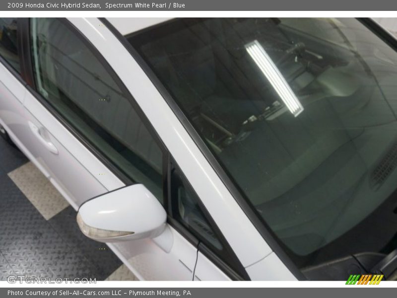 Spectrum White Pearl / Blue 2009 Honda Civic Hybrid Sedan